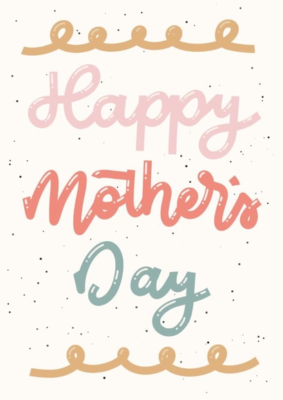 Pretty Hand-lettered Mother's Day card created by Jenni Ahlberg - Jeah Design