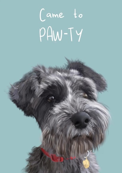 Dog Schnauzer  Birthday Card 18113 created by Sarah Stephenson