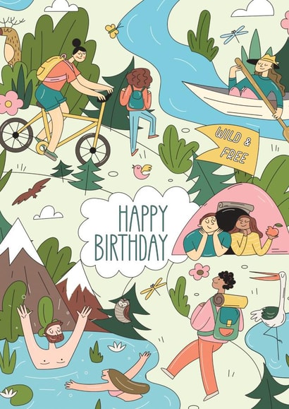 Nature and Adventure Birthday Card created by Thirty Mussels