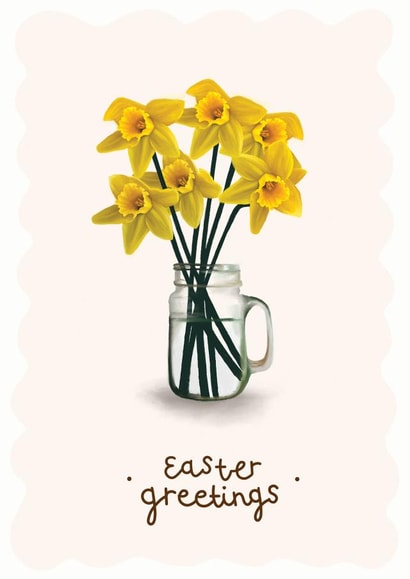 yellow bright Easter Card 14822 created by Hot Dog greetings