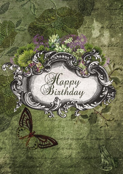 grunge botanist Birthday Card 21927 created by Stacey Belisle