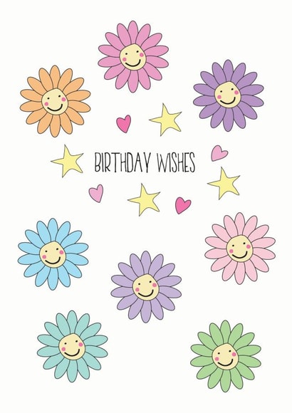 stars hearts Birthday Card 21492 created by Tilbur & Co