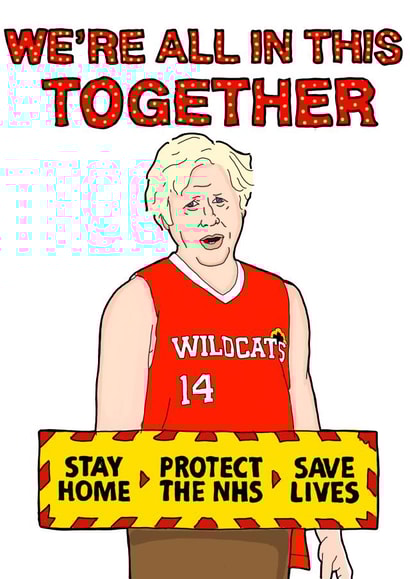 Lockdown Boris Just because Card 48582 created by Jessica East