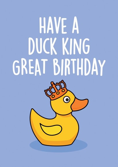 Funny Duck Birthday Card created by Thirty Mussels