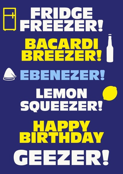 GEEZER created by Knees-up!