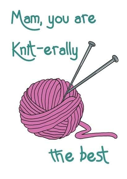 knit knitter Mothers Day Card 18851 created by Sara Fortune