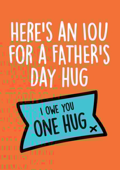 miss you iou Father's Day Card 31097 created by Thirty Mussels