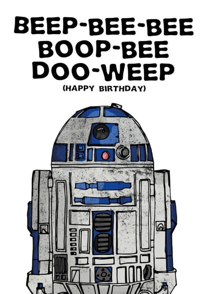 r2d2 r2d2 birthday card Card 47995 created by Freckle & Specs