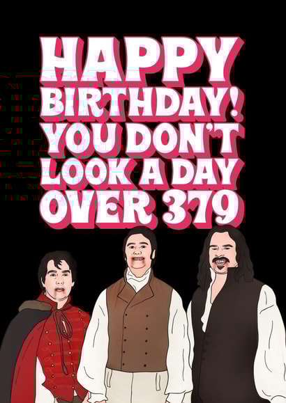 what we do in the shadows shadows Birthday Card 10140 created by Hey Huns It's Nicole