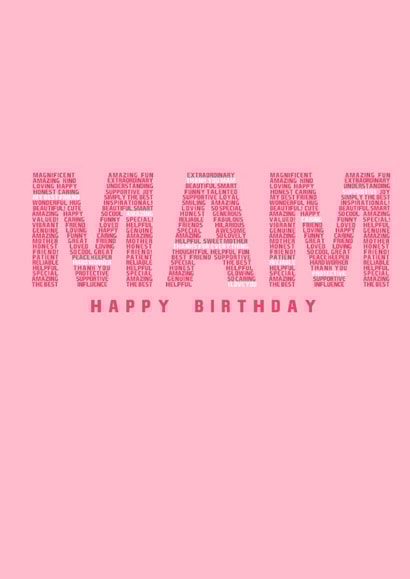 Heartfelt Birthday Card - Kind Words - For Mam created by Jasmine Violet