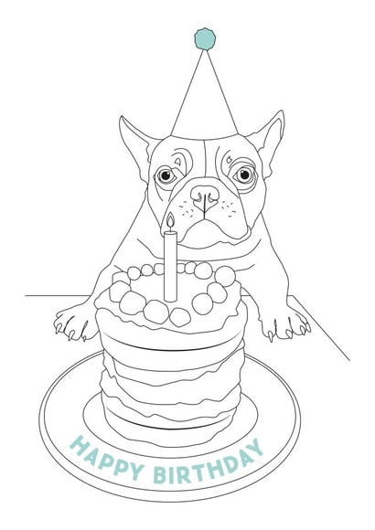 minimal minimalistic Birthday Card 21207 created by Mint Ink