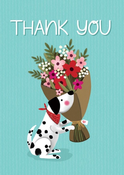 thank you flowers Thank You Card 20867 created by Paper Valley Design Studio