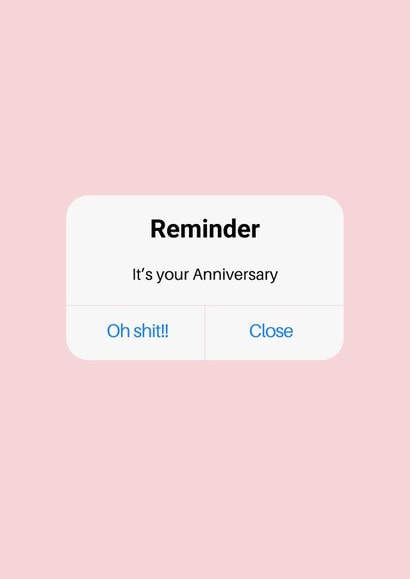 Anniversary Reminder Card created by Molly Cards UK