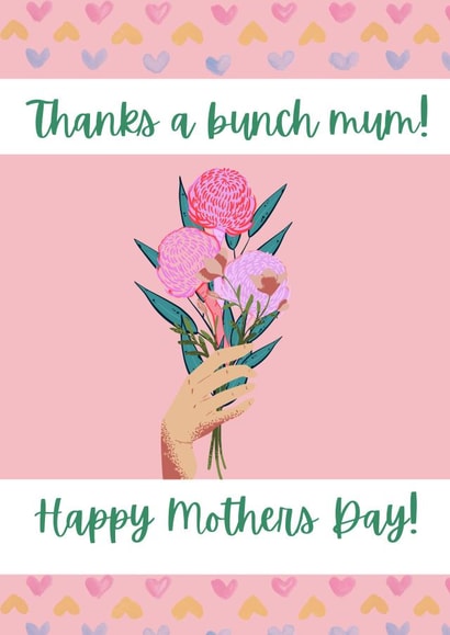thanks a bunch pun Mothers Day Card 46840 created by Margot Hill