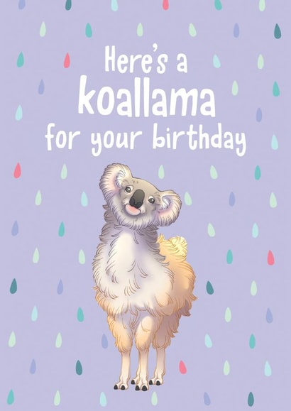 Koala and Llama Birthday Card created by Thirty Mussels