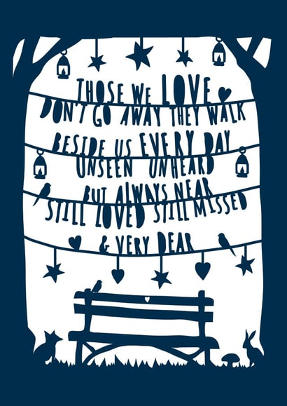 Heartfelt sympathy loss card created by Cloud Cuckoo Design