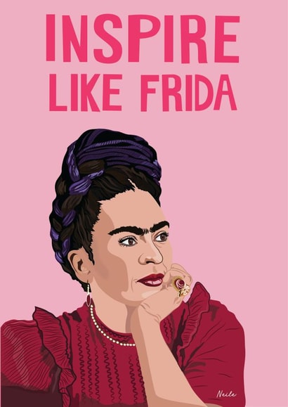 Frida Birthday Card created by @Niamheile_Design