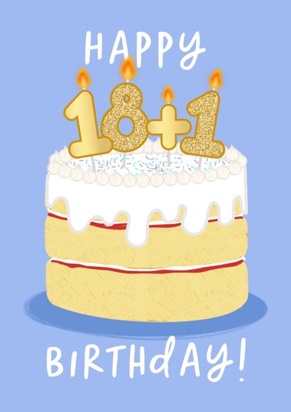18+1 birthday cake card created by The Cake Thief