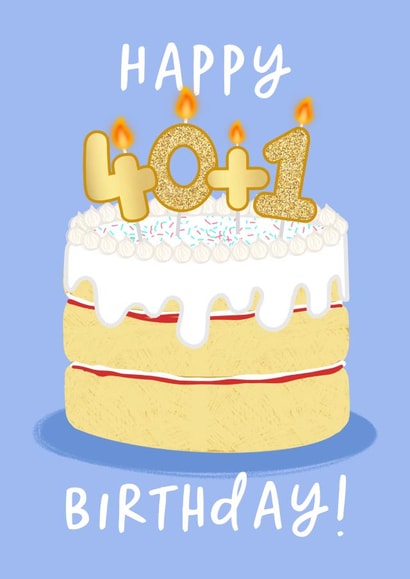 40+1 Birthday Cake Card created by The Cake Thief