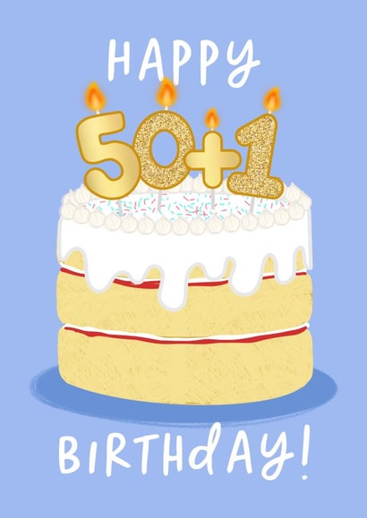 50+1 Birthday Cake Card created by The Cake Thief