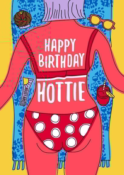 Hottie Birthday Card 1001 created by @squiggleinthecity