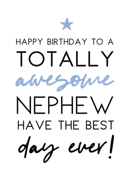 Nephew  totally Birthday Card 5895 created by Word Up Creative