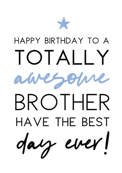 Brother totally Birthday Card 5900 created by Word Up Creative