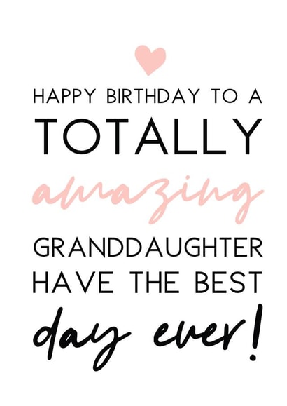Granddaughter Birthday card created by Word Up Creative