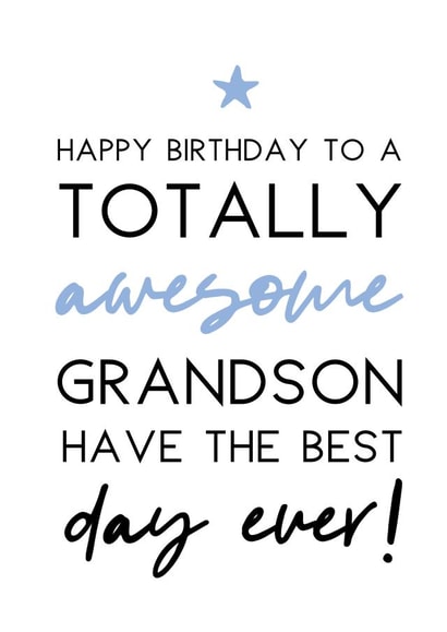 Happy Birthday Grandson created by Word Up Creative