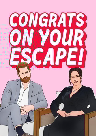 Meghan and Harry Escape Card created by Hey Huns It's Nicole