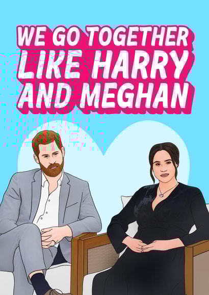 Harry and Meghan Anniversary Card created by Hey Huns It's Nicole