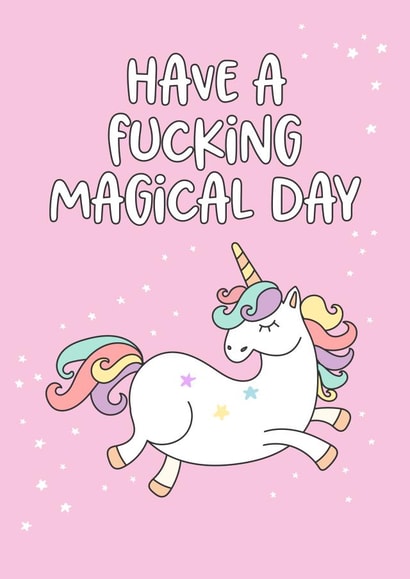 adult unicorn Birthday Card 20555 created by Superlush Cards