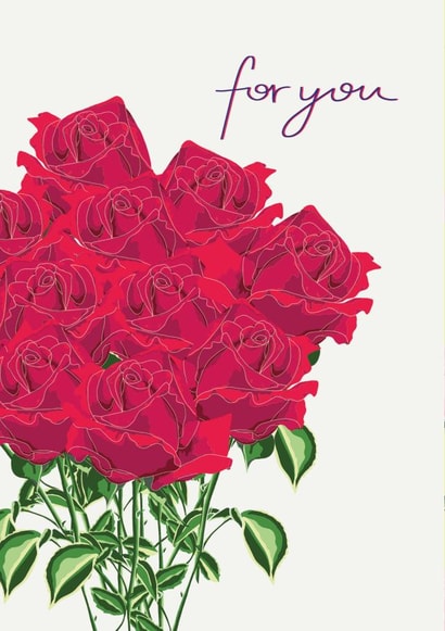 For You Bouquet of Red Roses card created by Holchester Designs