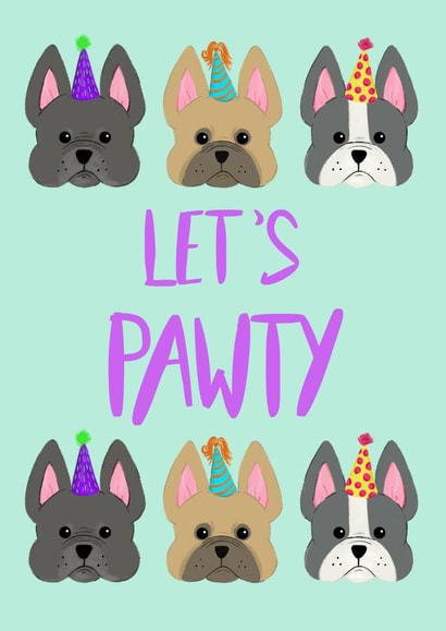 frenchie frenchies Birthday Card 22000 created by Carmela 