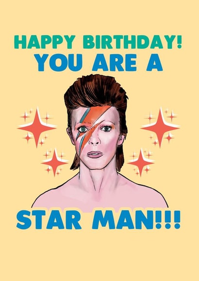 star man song Birthday Card 10213 created by Cheeky Chops Cards