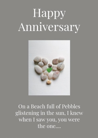 Happy Anniversary - beach full of Pebbles created by Hazel Jenner