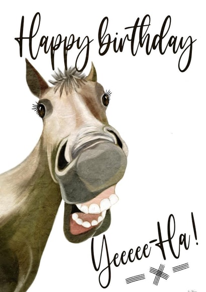 cowboy cowgirl Birthday Card 22003 created by Wonder illustration