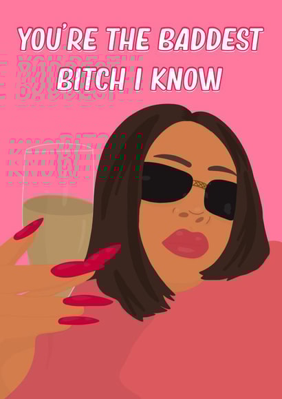 Bad Bitch Card created by Pink + Pip