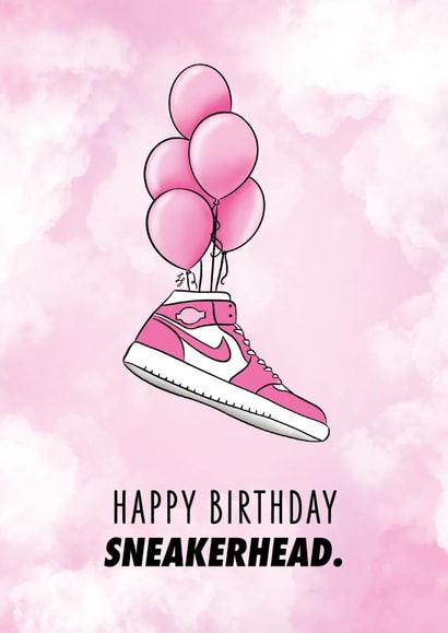 Pink Jordan 1 Sneakerhead Birthday Card created by Lauren Fernandes Designs