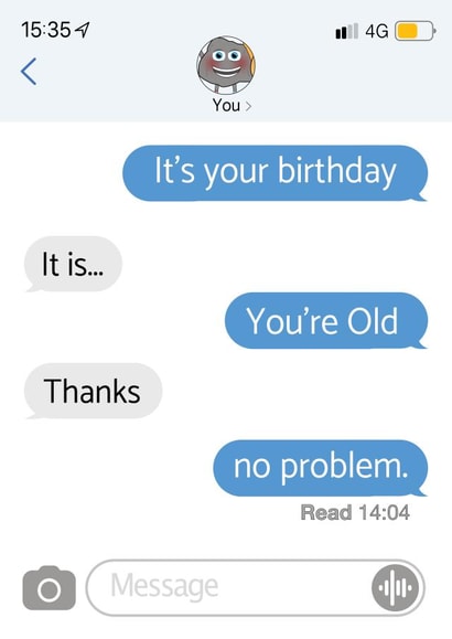 iMessage Text Card created by Trash Panda