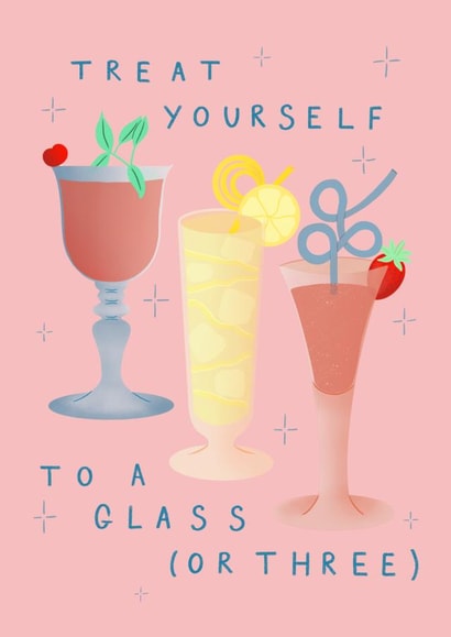 cocktail time Greeting Card created by Poppy Bignell