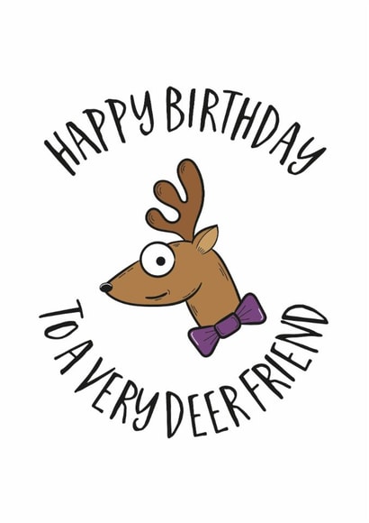 Deer Friend Birthday Card created by Martian Art
