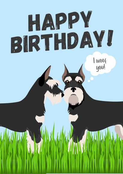 Schnauzer happy birthday! created by House of Aurora