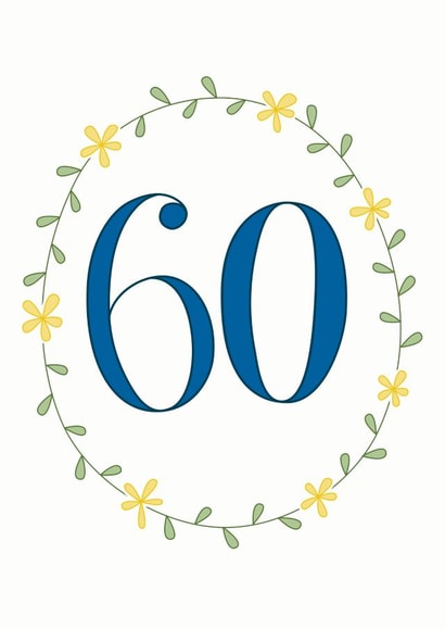 60 Milestone Birthday Anniversary Card created by Sweetpea Print Design