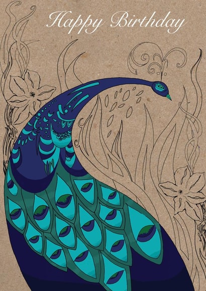 A Kind of Blue Peacock Birthday created by Simon Paulson