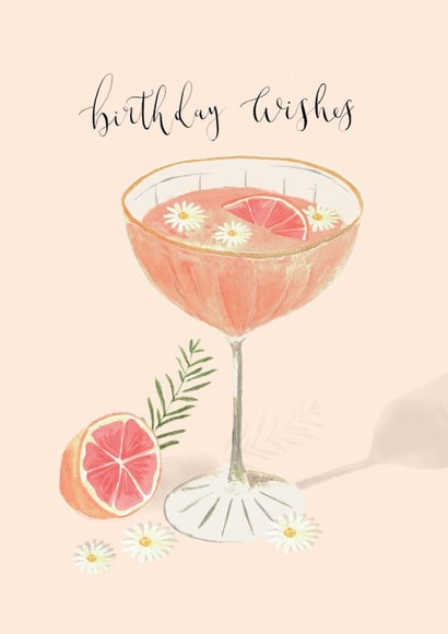 Classic Birthday Card - For Her - Cocktail created by Sage and Hart