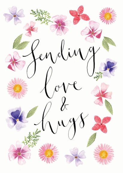 Sending Love and Hugs Floral Card created by Sage and Hart
