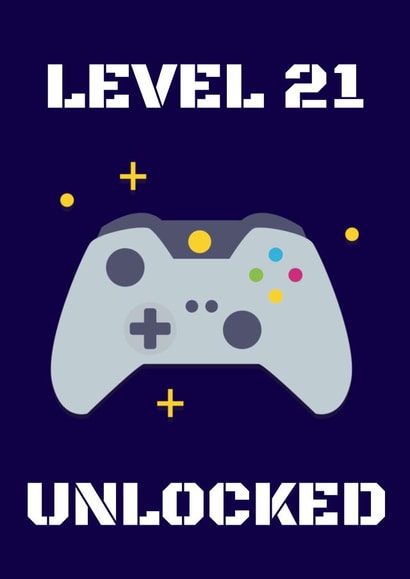 21st Birthday Card for A 21 Year Old Gamer created by Evezee