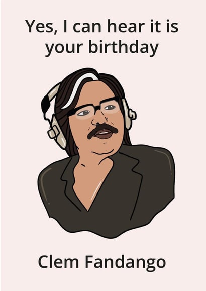 Clem Fandango Toast of London birthday card created by Iconicus Design
