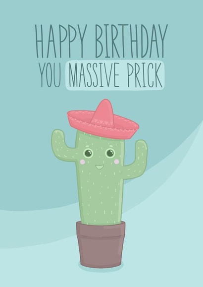 Prick birthday card created by Stripy Fish Designs